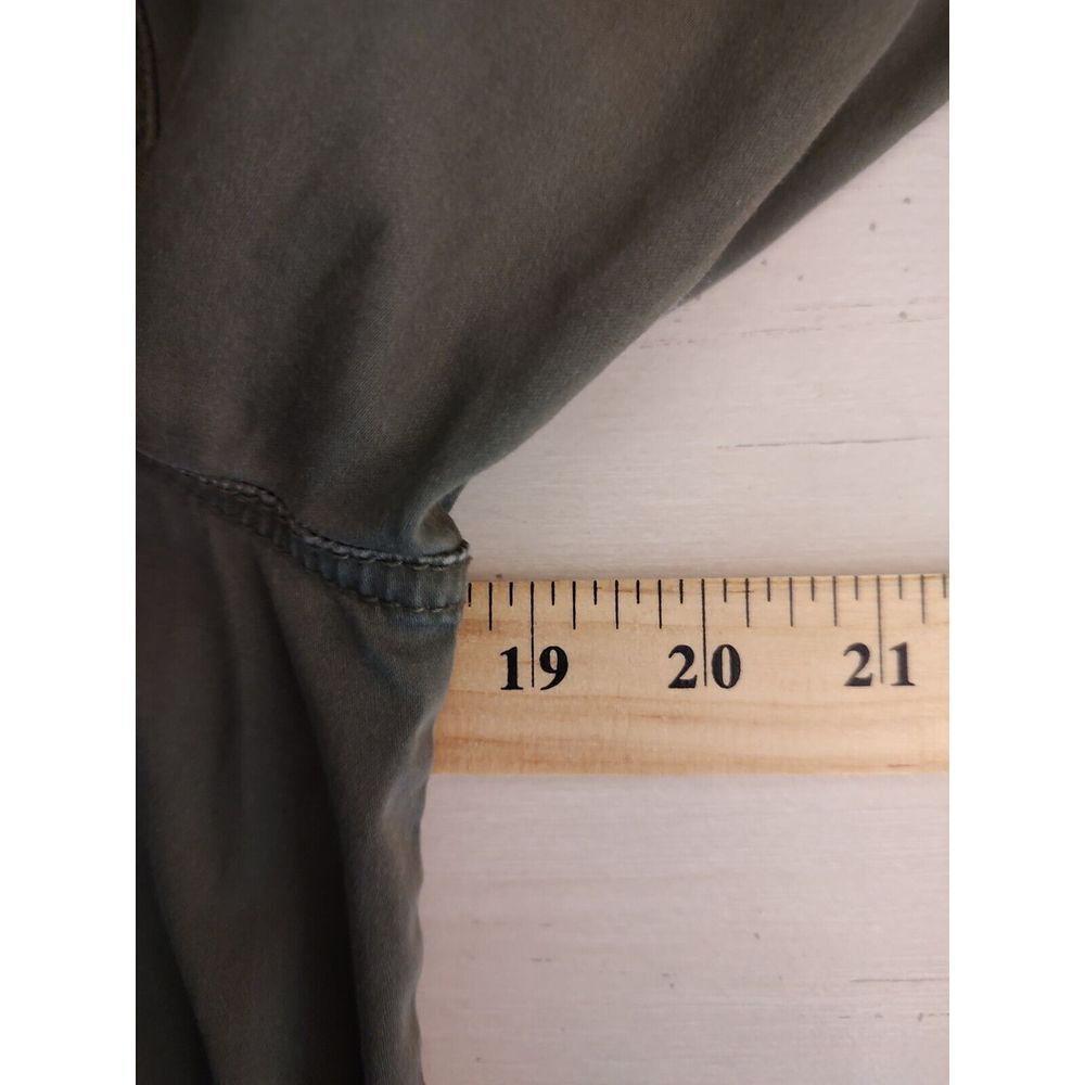 Forever 21 Womens Olive Green Utility Military Button Up Jacket Medium Pockets - Picture 4 of 6